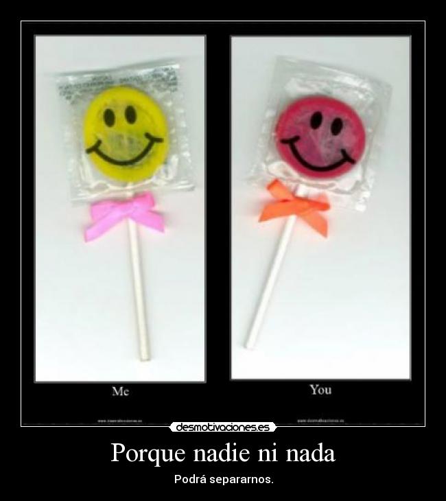 Porque nadie ni nada -