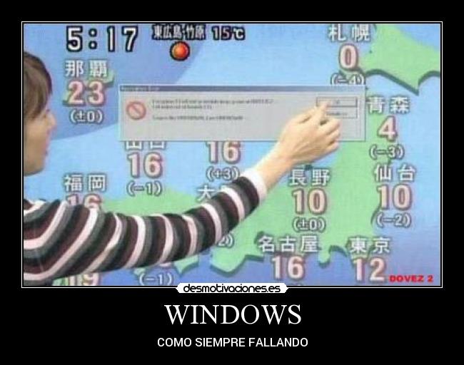 WINDOWS - COMO SIEMPRE FALLANDO