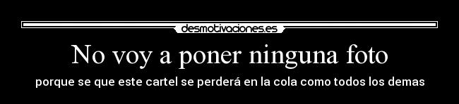 No voy a poner ninguna foto - 