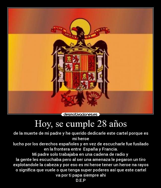Hoy, se cumple 28 años -