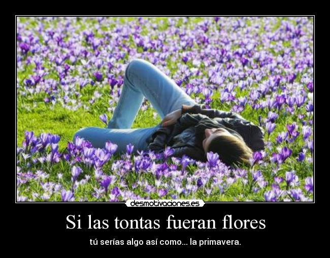 Si las tontas fueran flores - tú serías algo así como... la primavera.