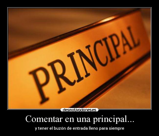 Comentar en una principal... - 