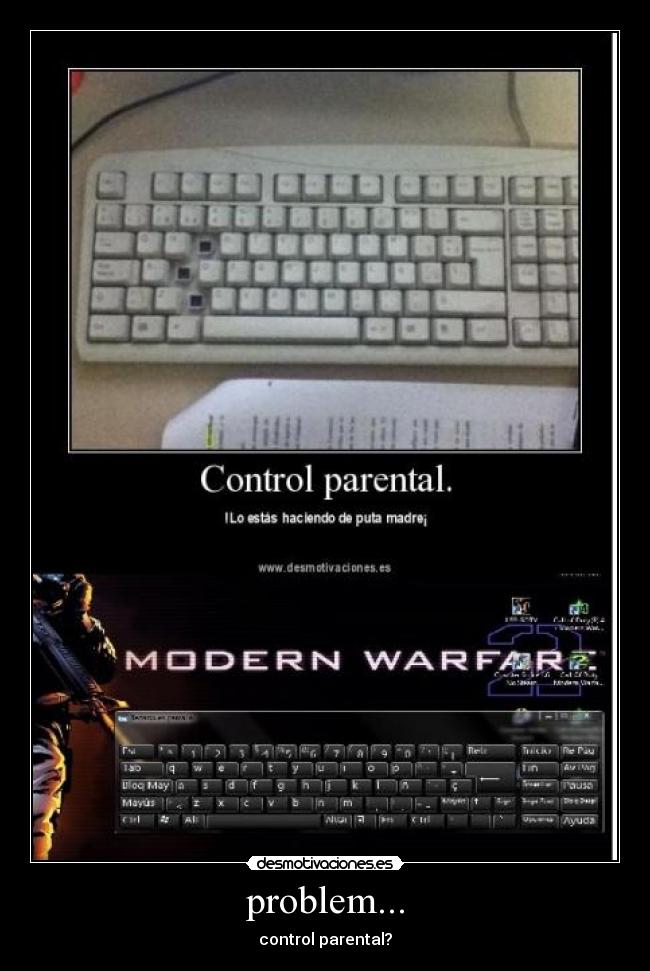 carteles sexocontrolparentalteclado pantallaproblemtroll desmotivaciones