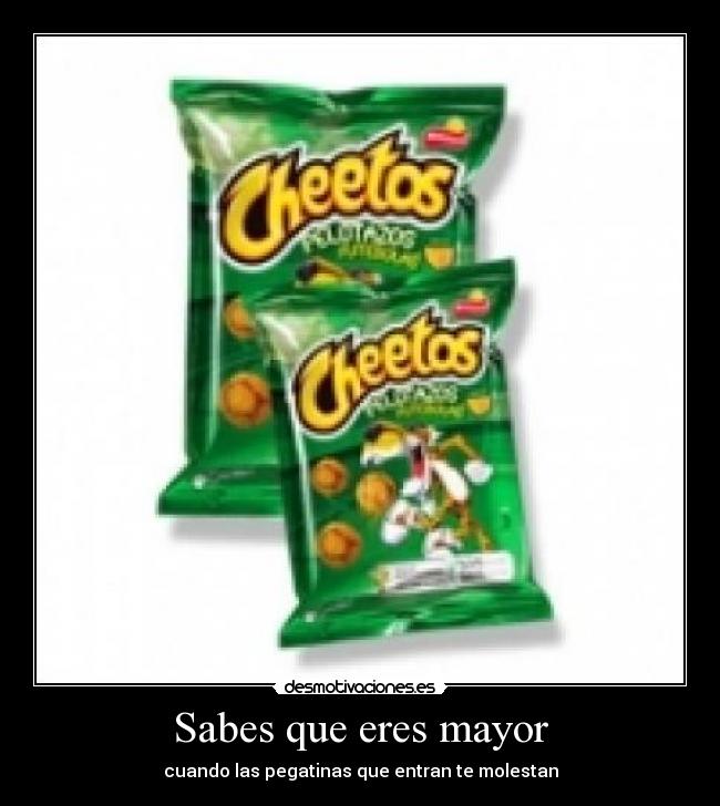 Sabes que eres mayor - cuando las pegatinas que entran te molestan