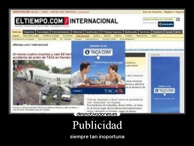 Publicidad - siempre tan inoportuna