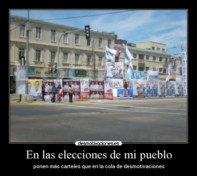 En las elecciones de mi pueblo -
