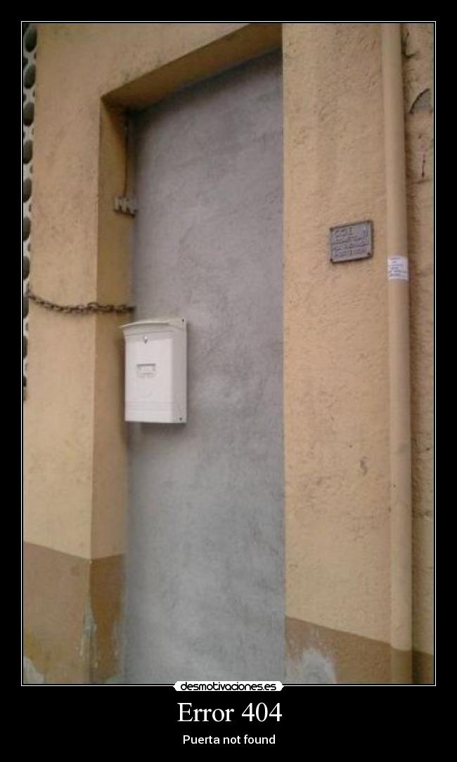 Error 404 - Puerta not found
