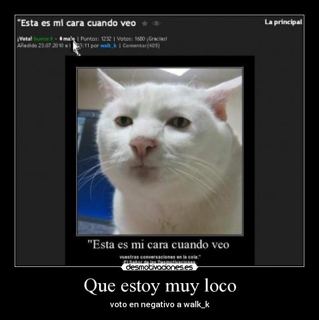 Que estoy muy loco -