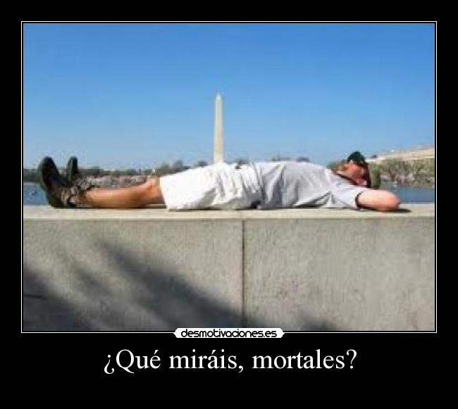 ¿Qué miráis, mortales? -
