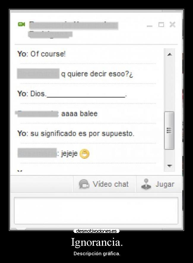 Ignorancia. - Descripción gráfica.