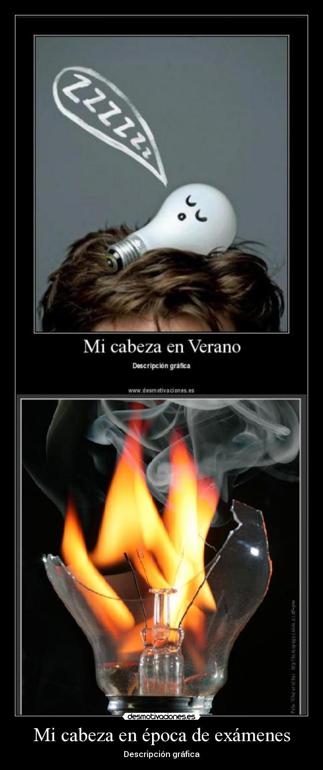 carteles examenes bombilla rota examenes verano desmotivaciones