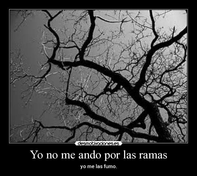 Yo no me ando por las ramas -