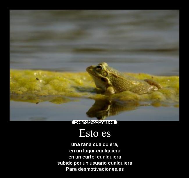 carteles rana desmotivaciones