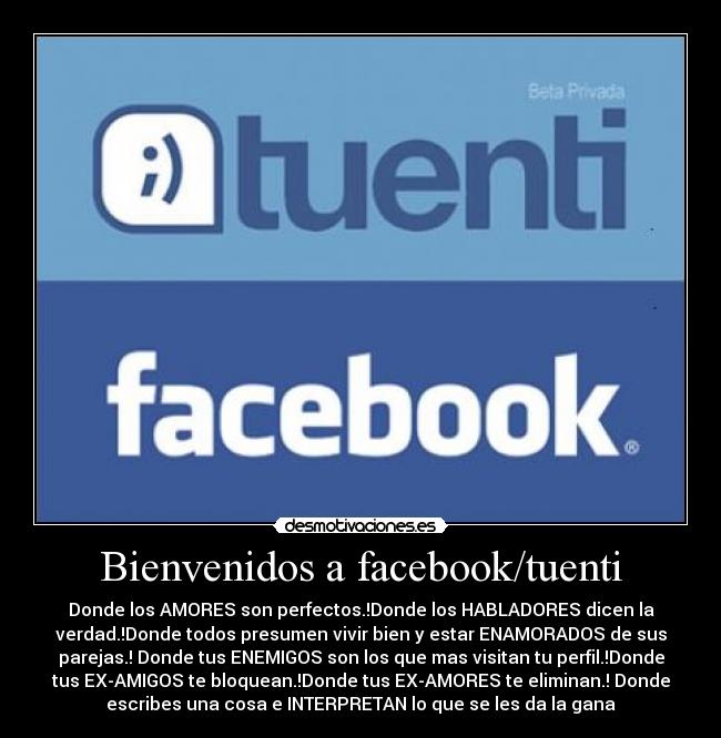 Bienvenidos a facebook/tuenti -