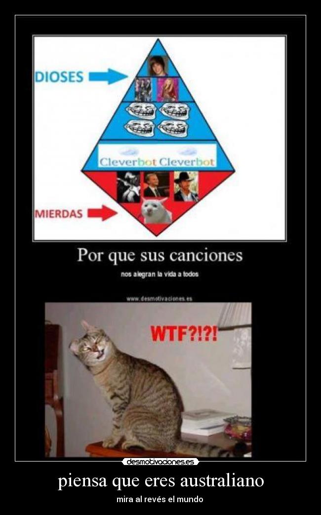 piensa que eres australiano - mira al revés el mundo 