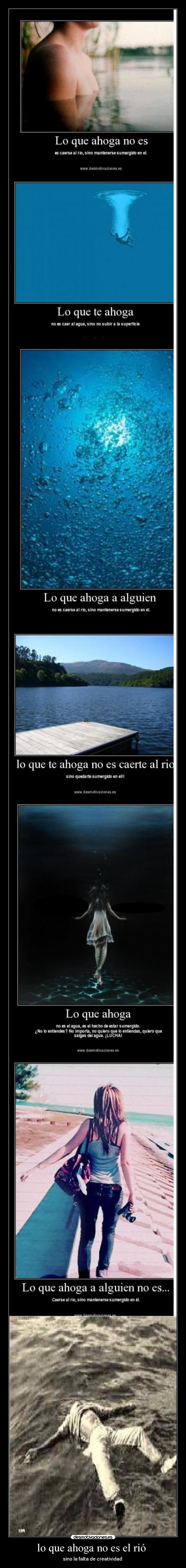 carteles que ahoga rio desmotivaciones