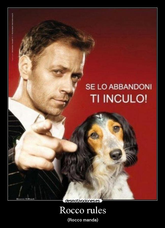 carteles rocco siffredi perro abandonado inculo enculo rocco rules rocco manda desmotivaciones