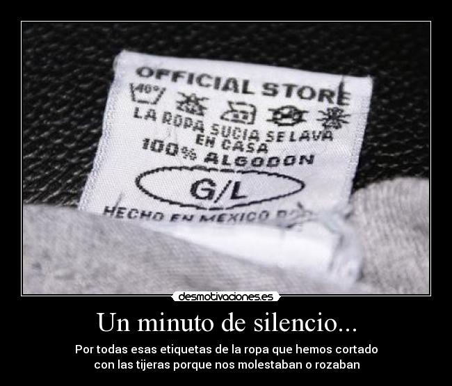 Un minuto de silencio... -