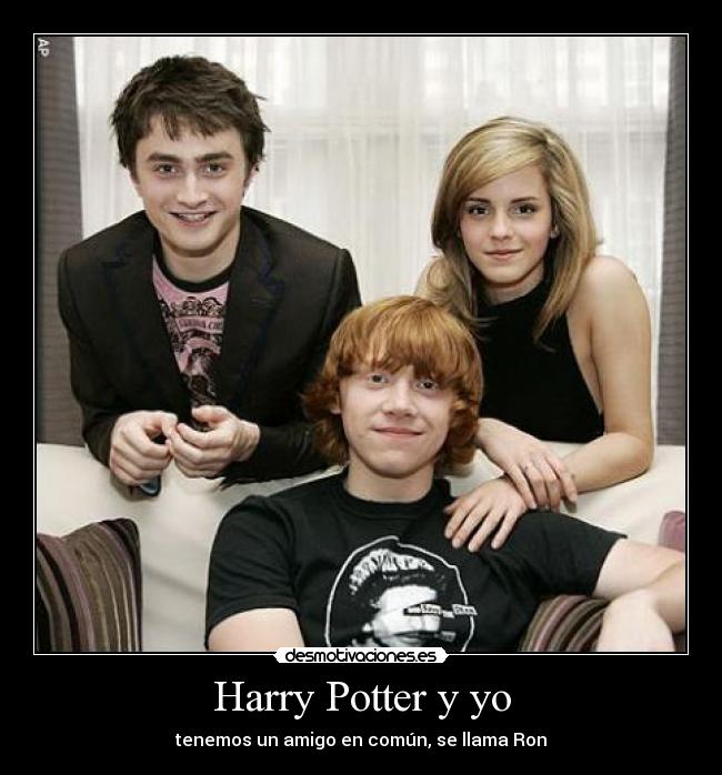 Harry Potter y yo - tenemos un amigo en común, se llama Ron