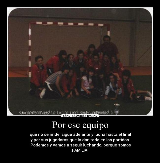 Por ese equipo -