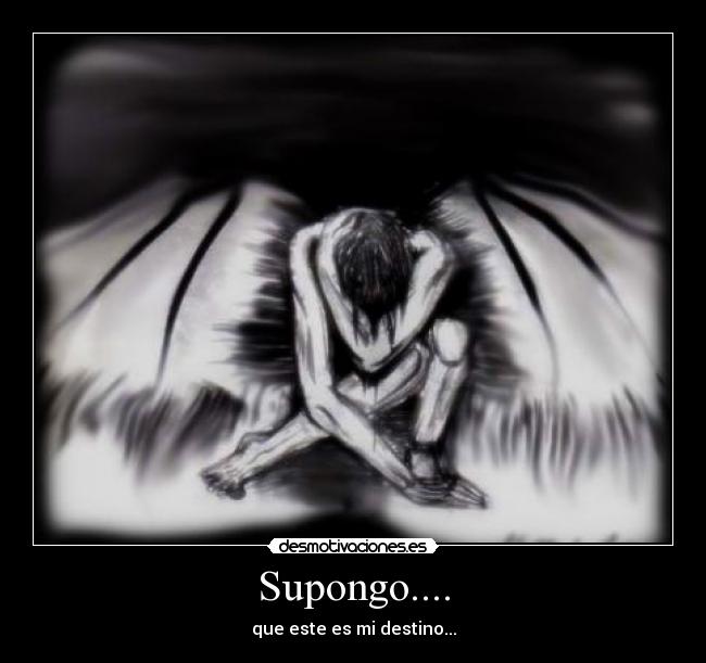 Supongo.... - que este es mi destino...