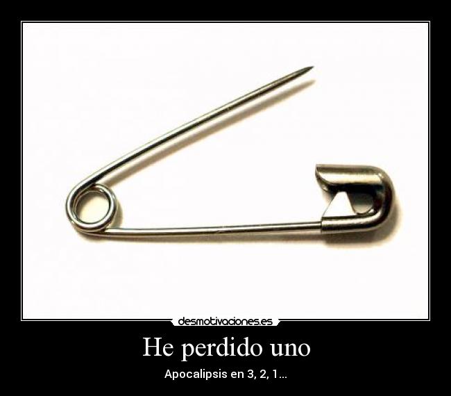 He perdido uno -