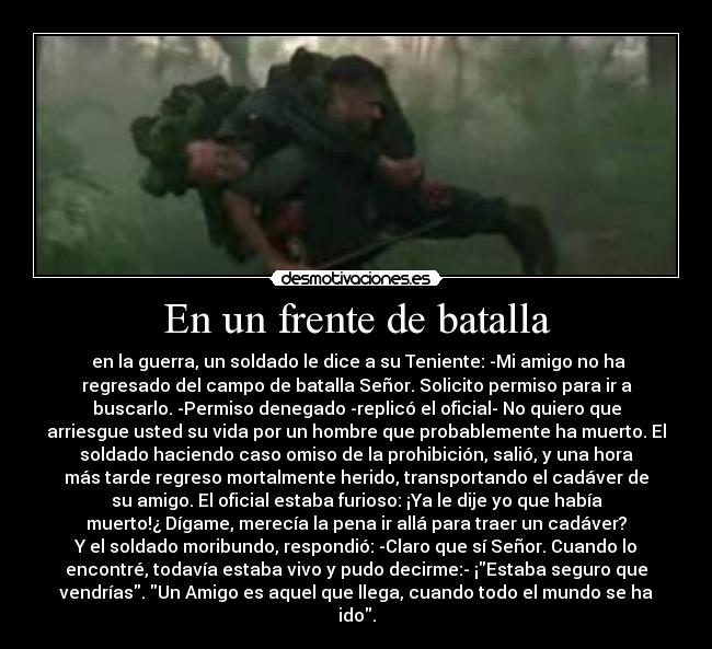 carteles frente batalla desmotivaciones