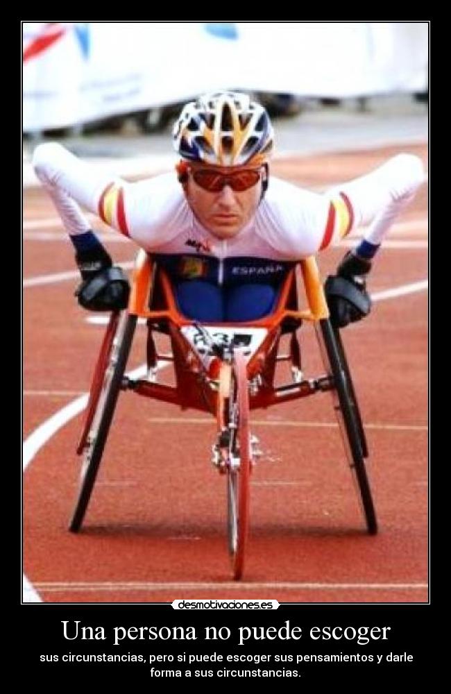 Una persona no puede escoger - sus circunstancias, pero si puede escoger sus pensamientos y darle
forma a sus circunstancias.