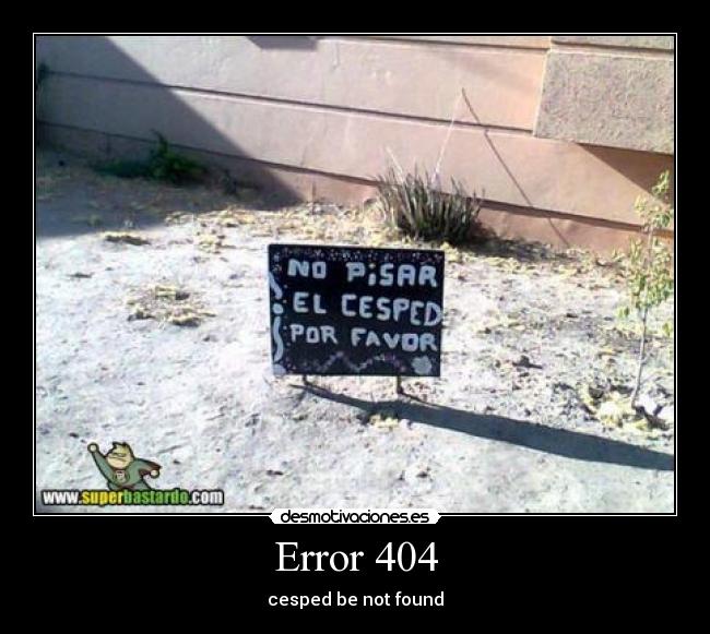 Error 404 - cesped be not found