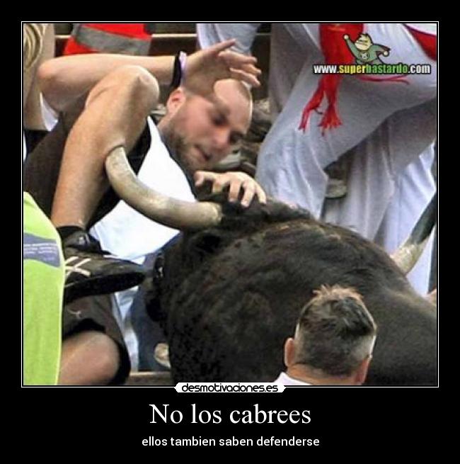 No los cabrees -
