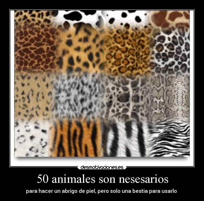 50 animales son nesesarios -