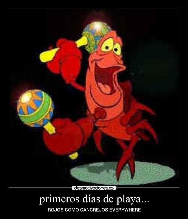 carteles cangrejosrojosplaya desmotivaciones