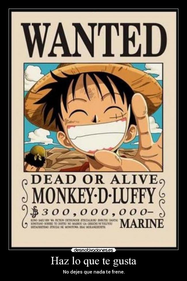 Haz lo que te gusta - No dejes que nada te frene.