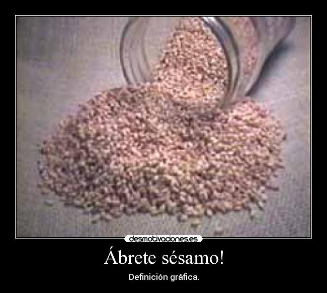 Ábrete sésamo! - Definición gráfica.