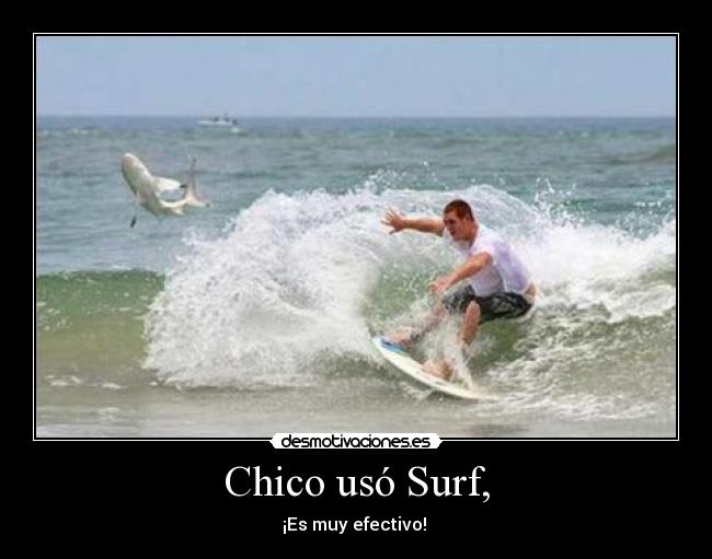 Chico usó Surf, - ¡Es muy efectivo!