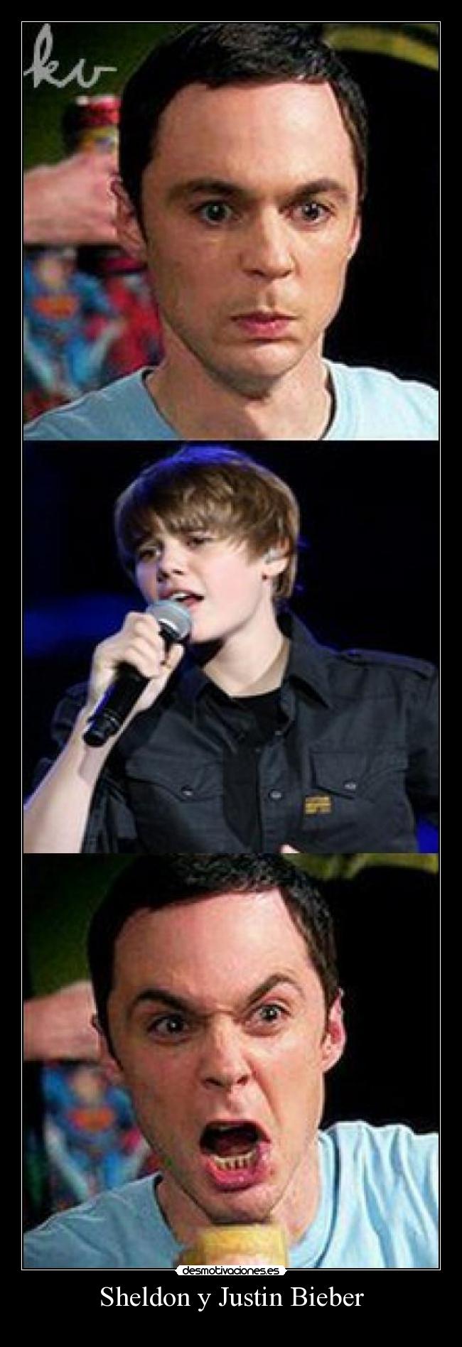 Sheldon y Justin Bieber -