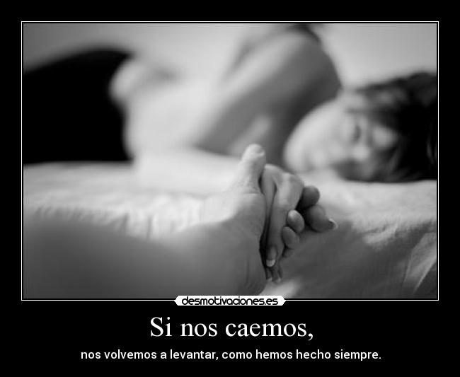 Si nos caemos, - nos volvemos a levantar, como hemos hecho siempre.