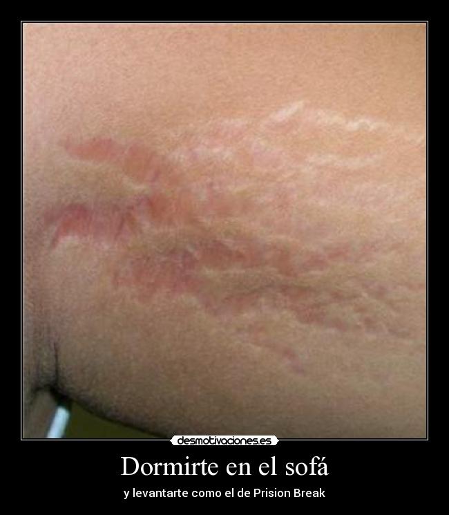Dormirte en el sofá -