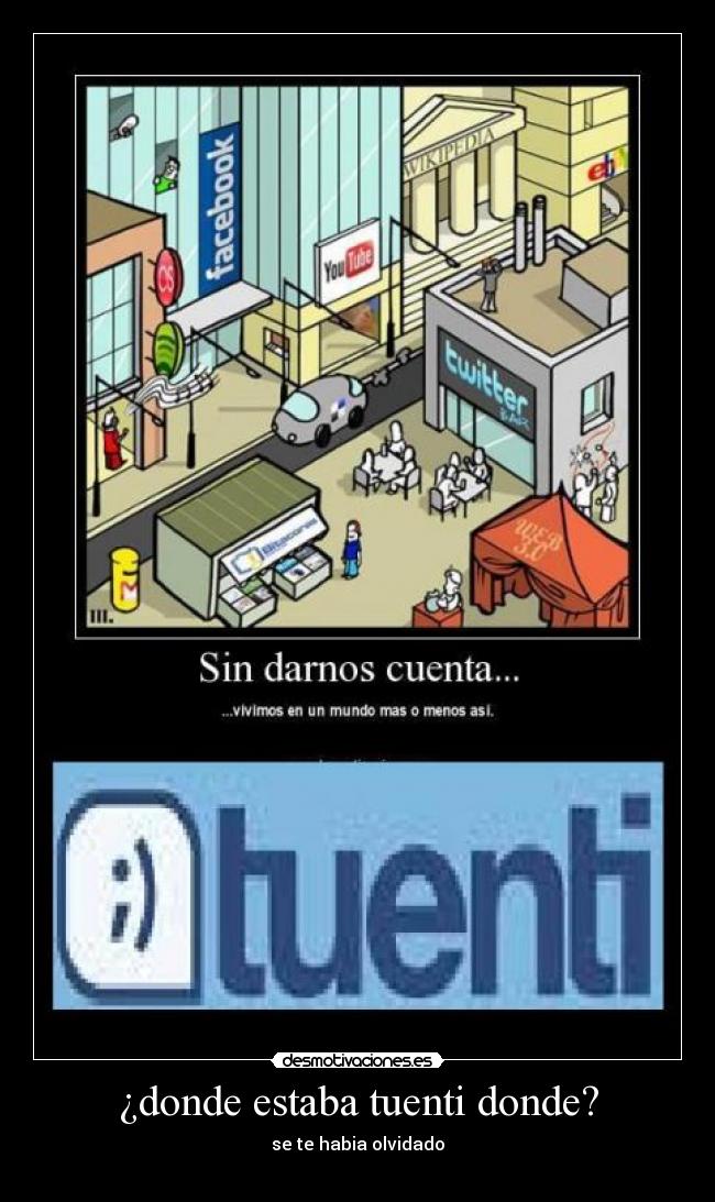 ¿donde estaba tuenti donde? -