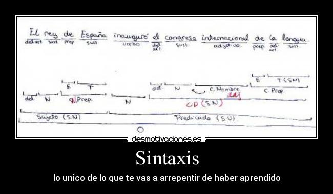 Sintaxis -