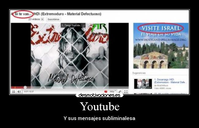 Youtube - Y sus mensajes subliminalesa