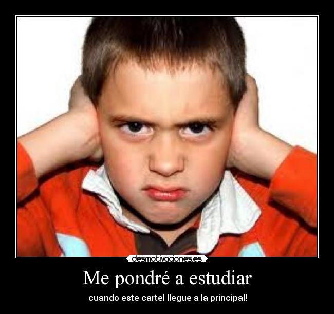Me pondré a estudiar -