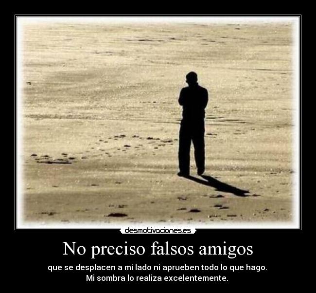 No preciso falsos amigos | Desmotivaciones