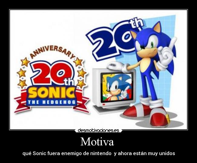 Motiva - qué Sonic fuera enemigo de nintendo y ahora están muy unidos