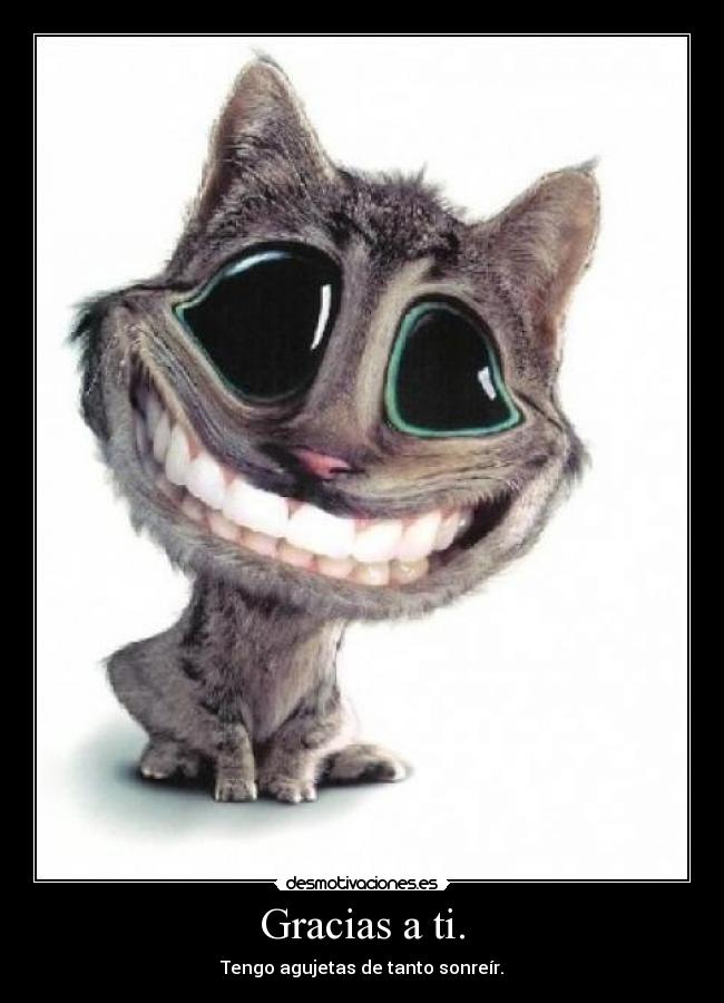 Gracias a ti. - Tengo agujetas de tanto sonreír.