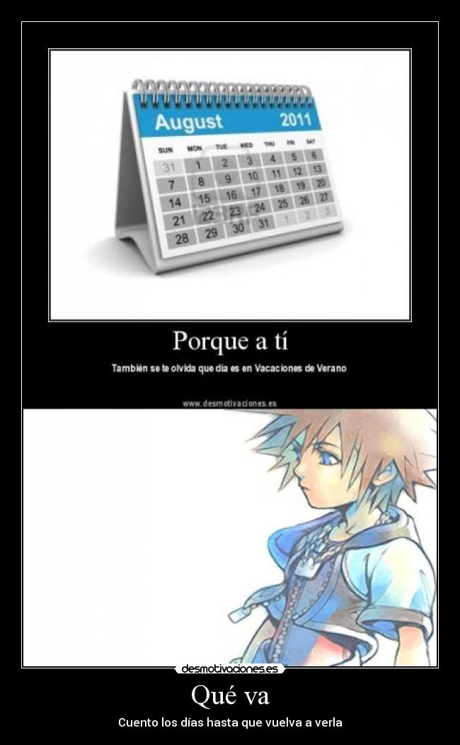 Qué va - Cuento los días hasta que vuelva a verla