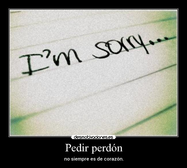 Pedir perdón - 