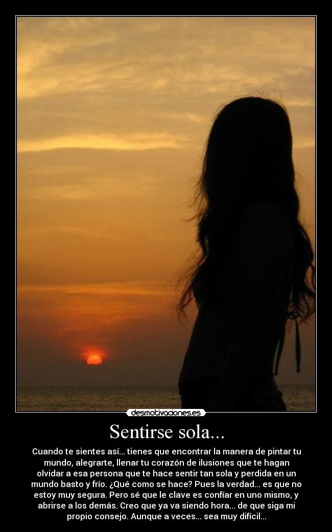 Sentirse sola... - 