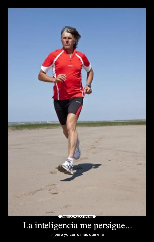 La inteligencia me persigue... - ... pero yo corro más que ella
