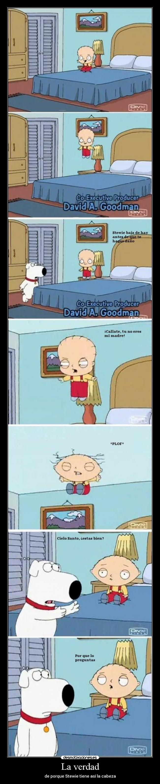 La verdad - de porque Stewie tiene así la cabeza